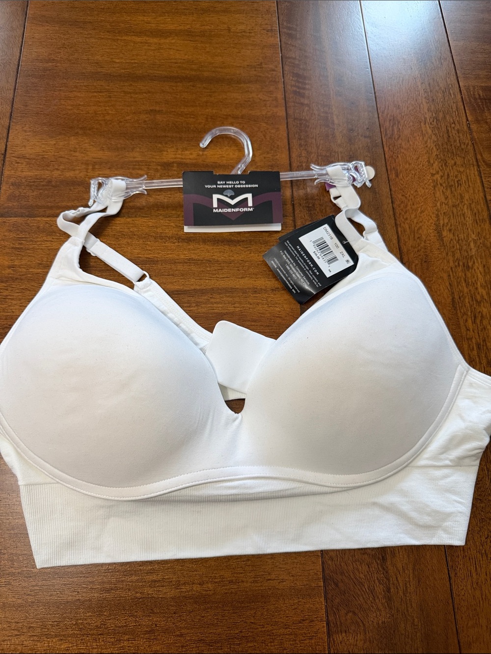 Maidenform White Seamless Padded Bralette